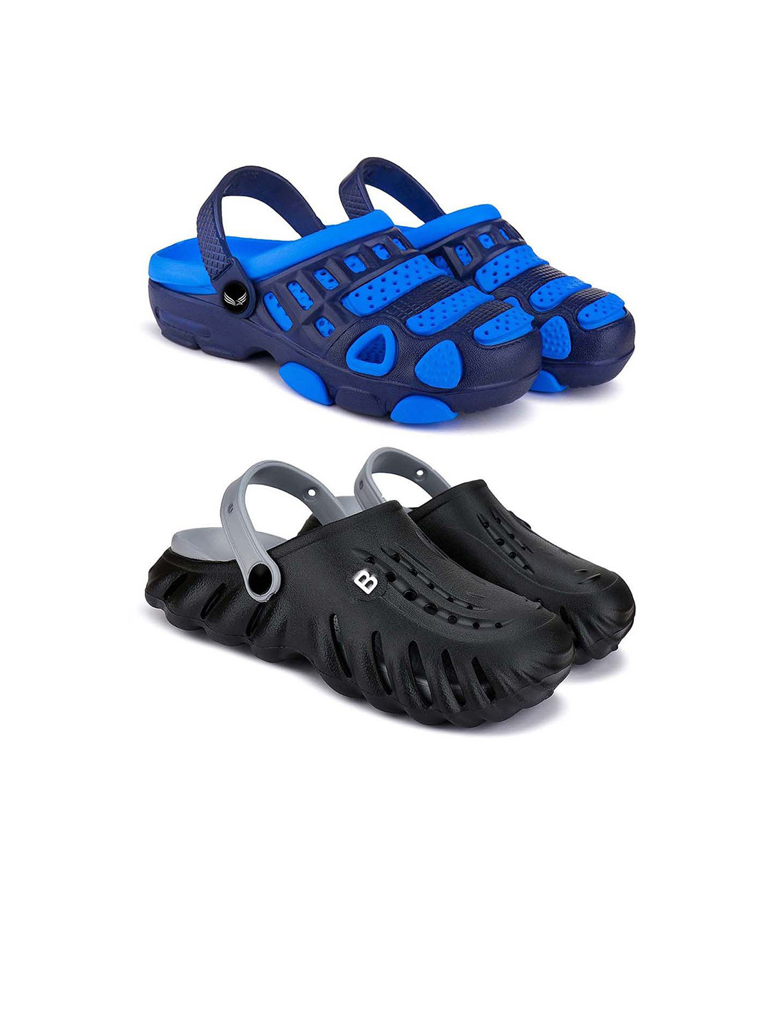 

BERSACHE Boys Set Of 2 Soft Classic Ultra Soft Technology Clogs, Blue