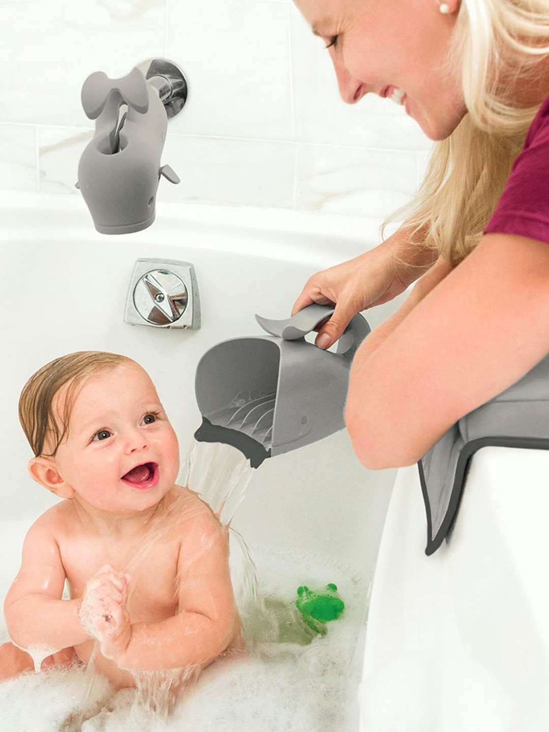 

Skip Hop Moby Waterfall Bath Rinser - Grey - 3M to 36M