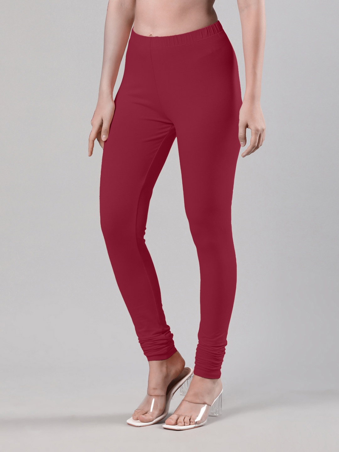 

Femmora Churidar Length Leggings, Red