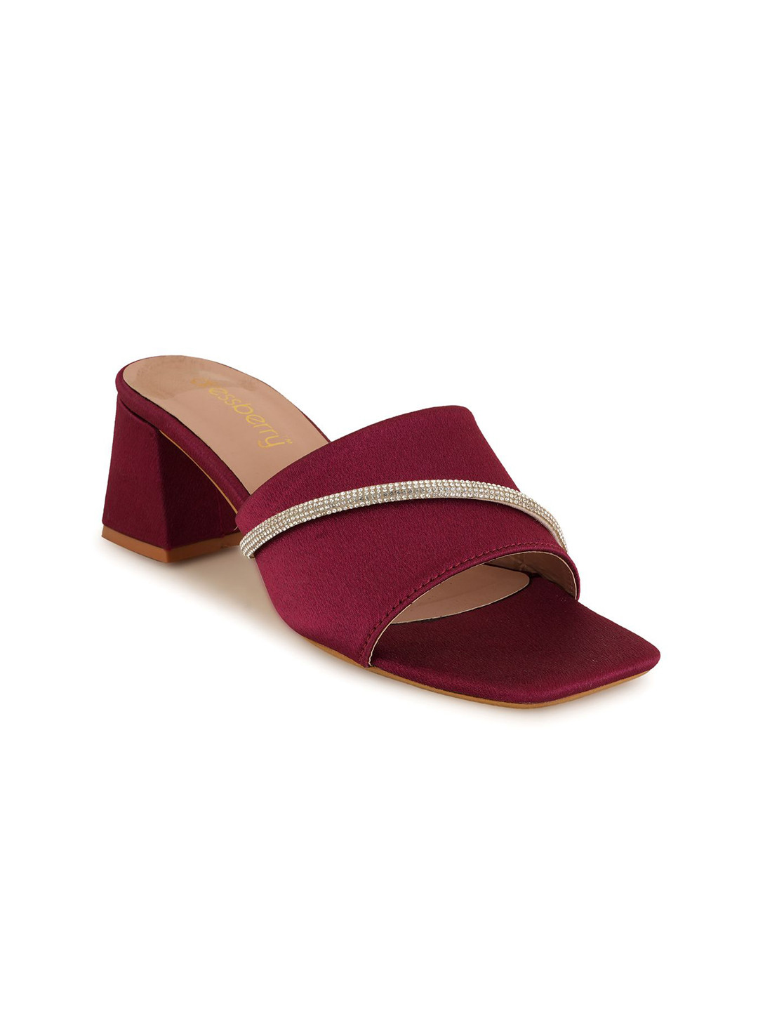 

DressBerry Block Sandals, Maroon