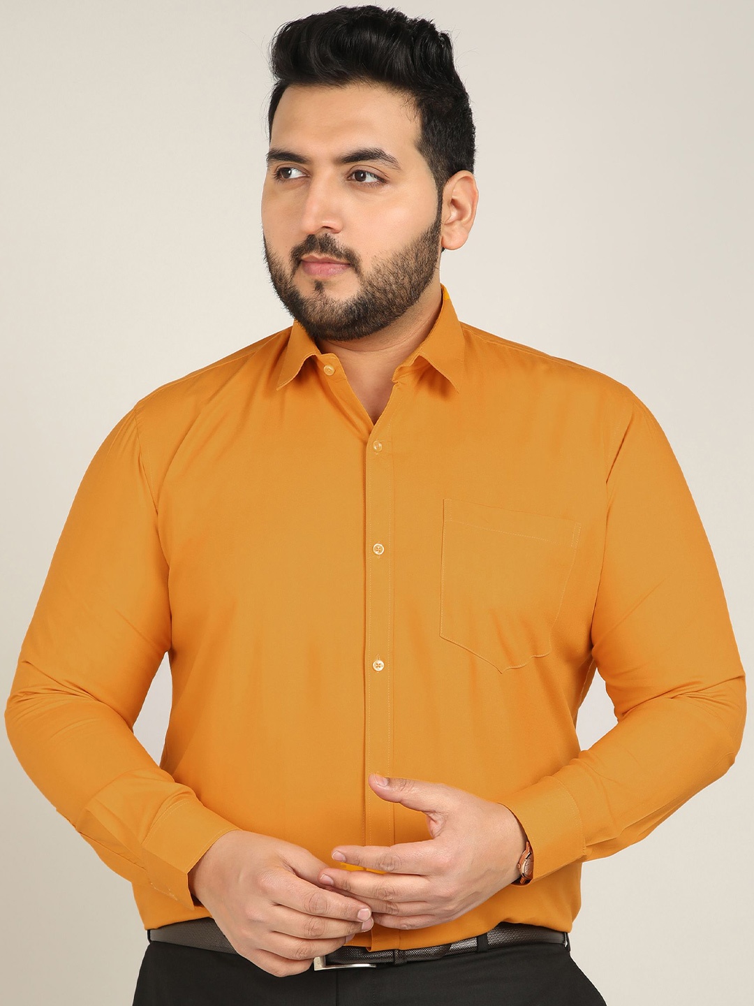

METRONAUT PLUS Men Classic Opaque Casual Shirt, Orange