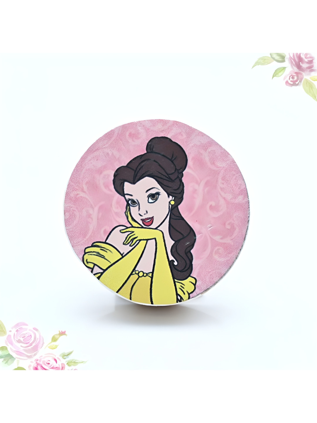 

Pinch of Pretty Pink & Yellow Wooden Belle Themed Drawer Knob