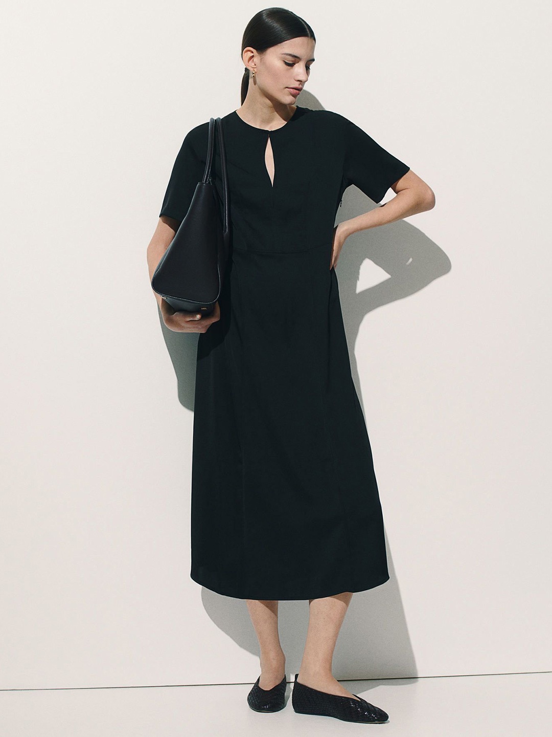 

H&M Twill Dress, Black