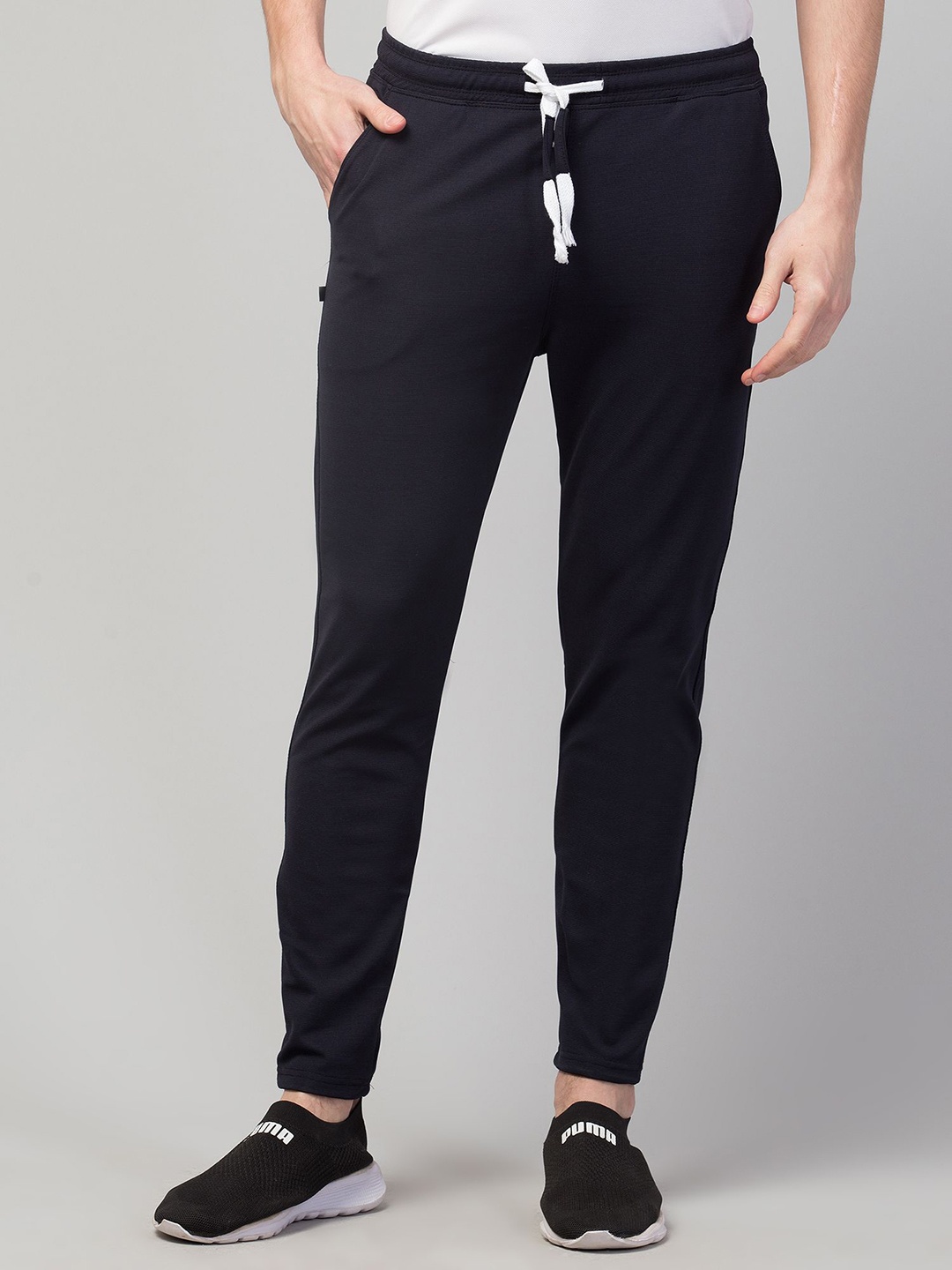 

TRENDY ERA Men Relaxed Straight Leg Lint Free Trousers, Navy blue