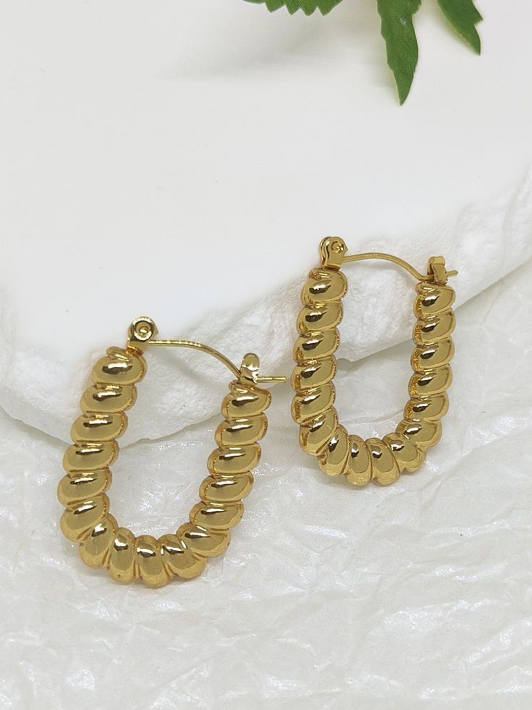 

KRENOZ Square Hoop Earrings, Gold