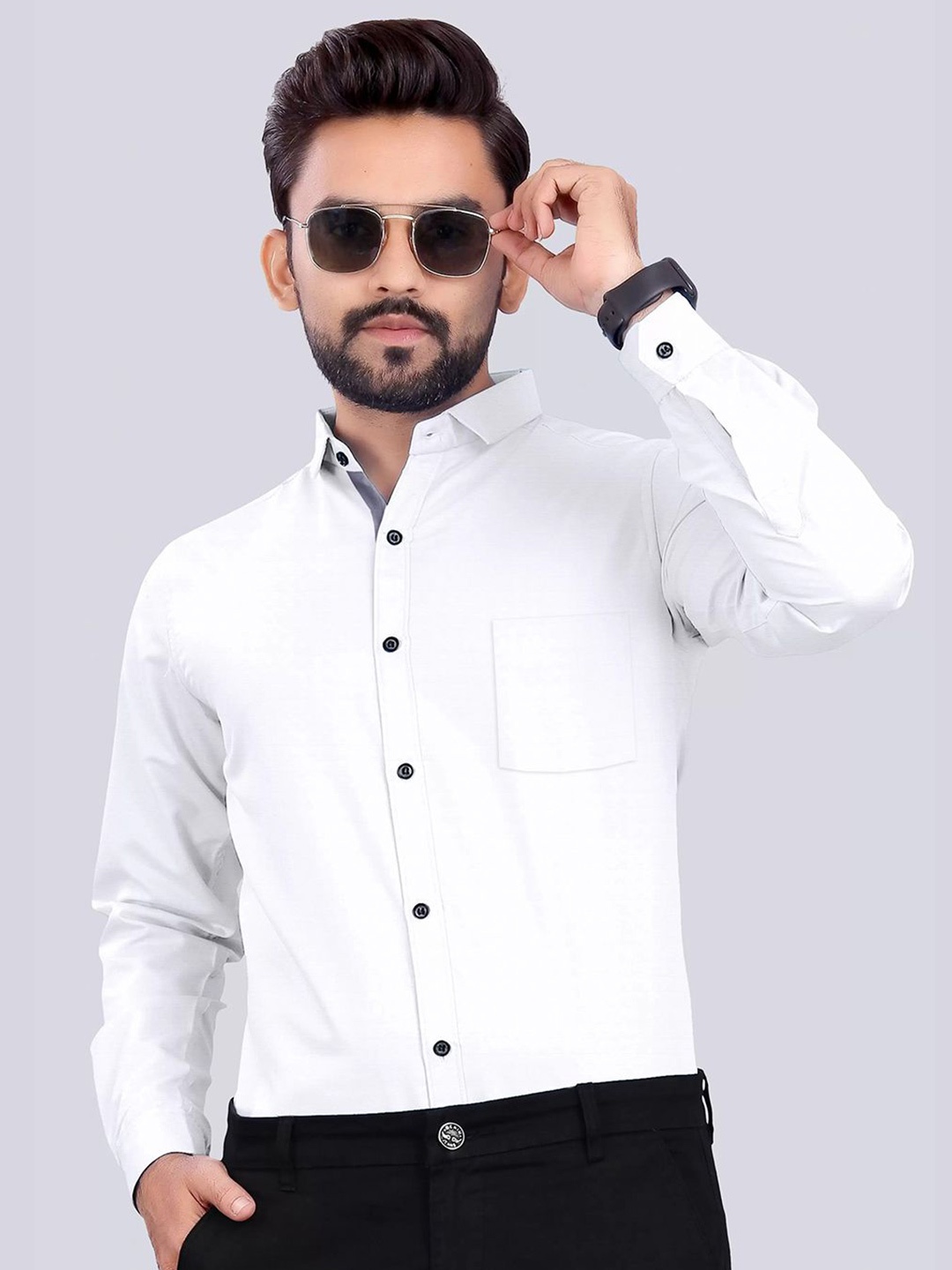 

Moda Rapido Men Standard Opaque Formal Shirt, White