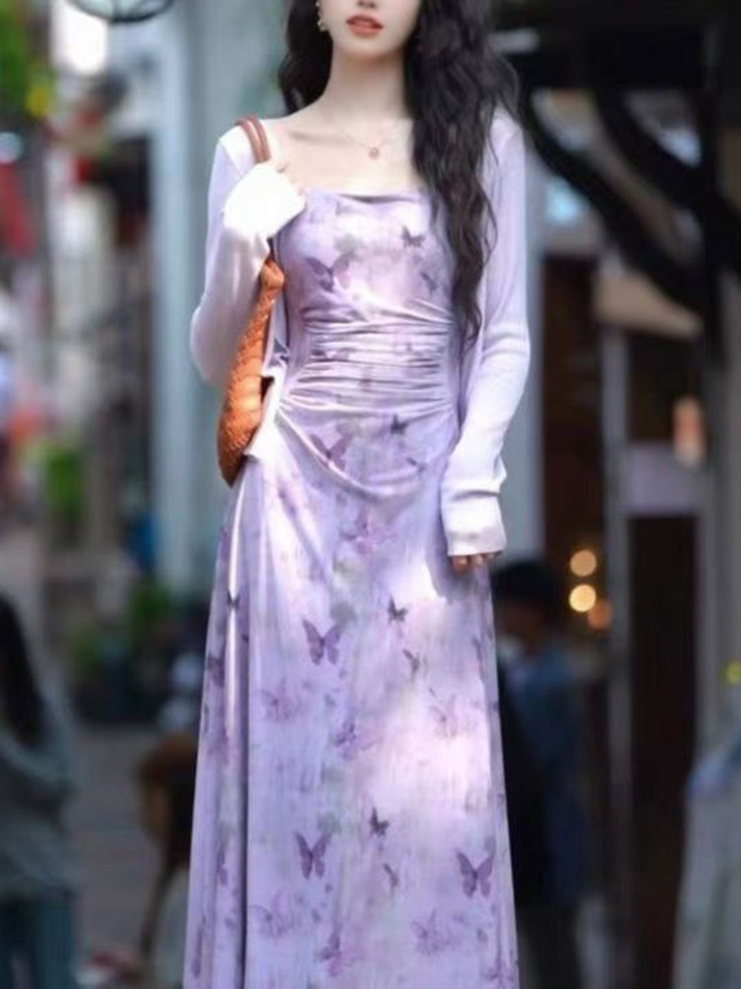 

DressBerry Women Printed A-Line Dress, Purple