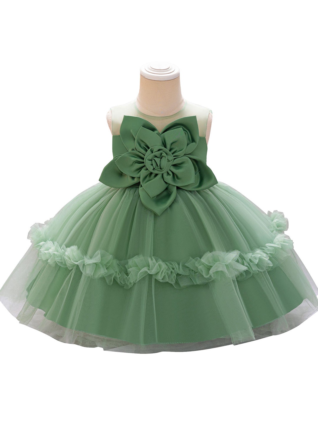 

StyleCast x Revolte Ruffled A-Line Dress, Green