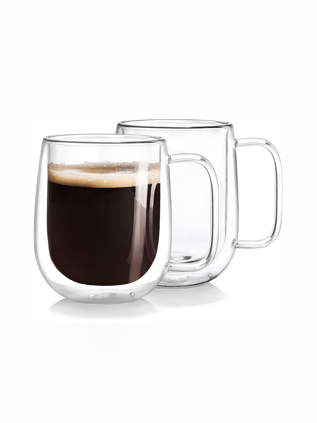 

Baskety Transparent 2 Pieces Double Walled Glass Coffee Mugs 250ml