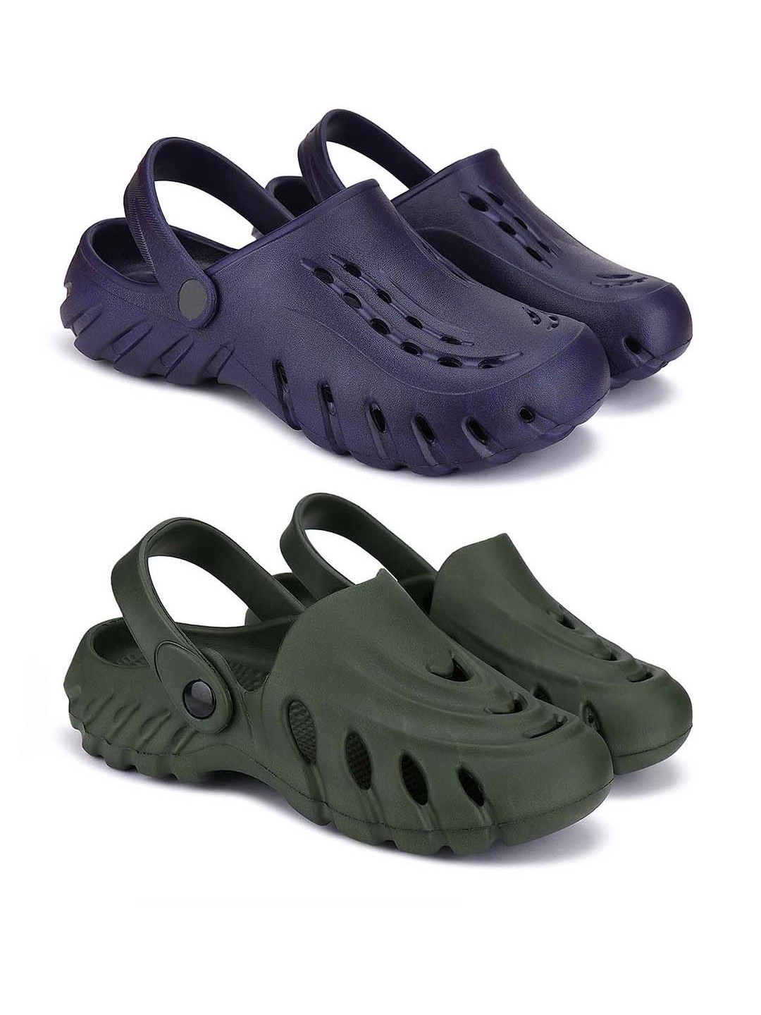 

BERSACHE Men Clogs, Navy blue