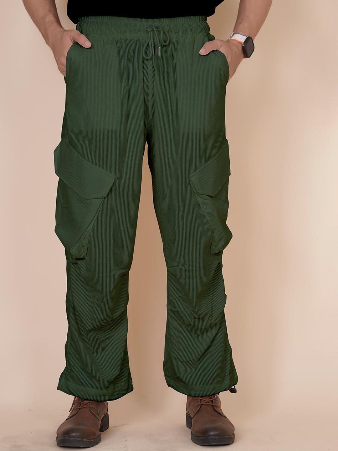 

Moda Rapido Men Cargos Trousers, Olive