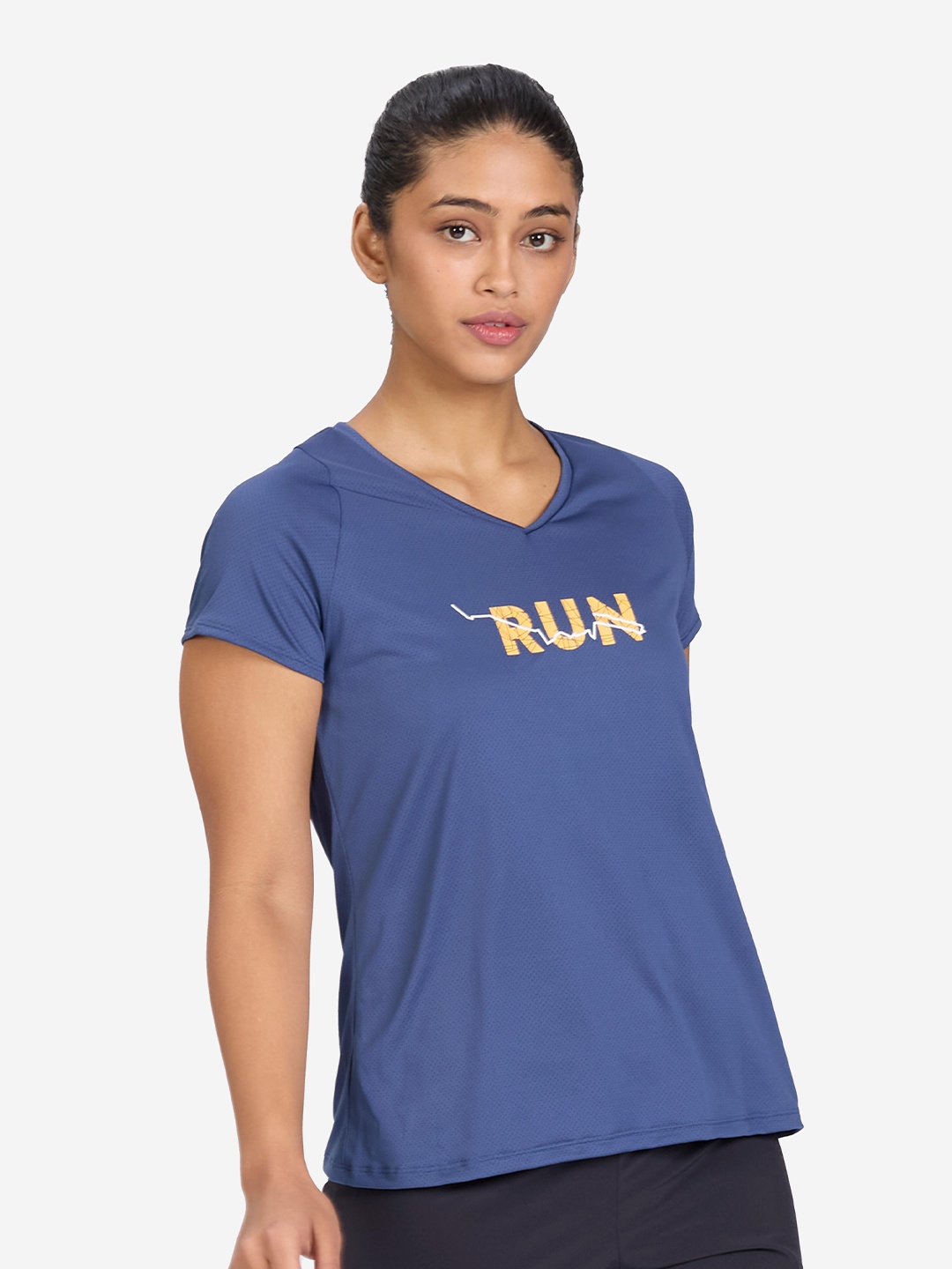 

Kalenji By Decathlon Printed running t-shirt for women run dry 150, Blue