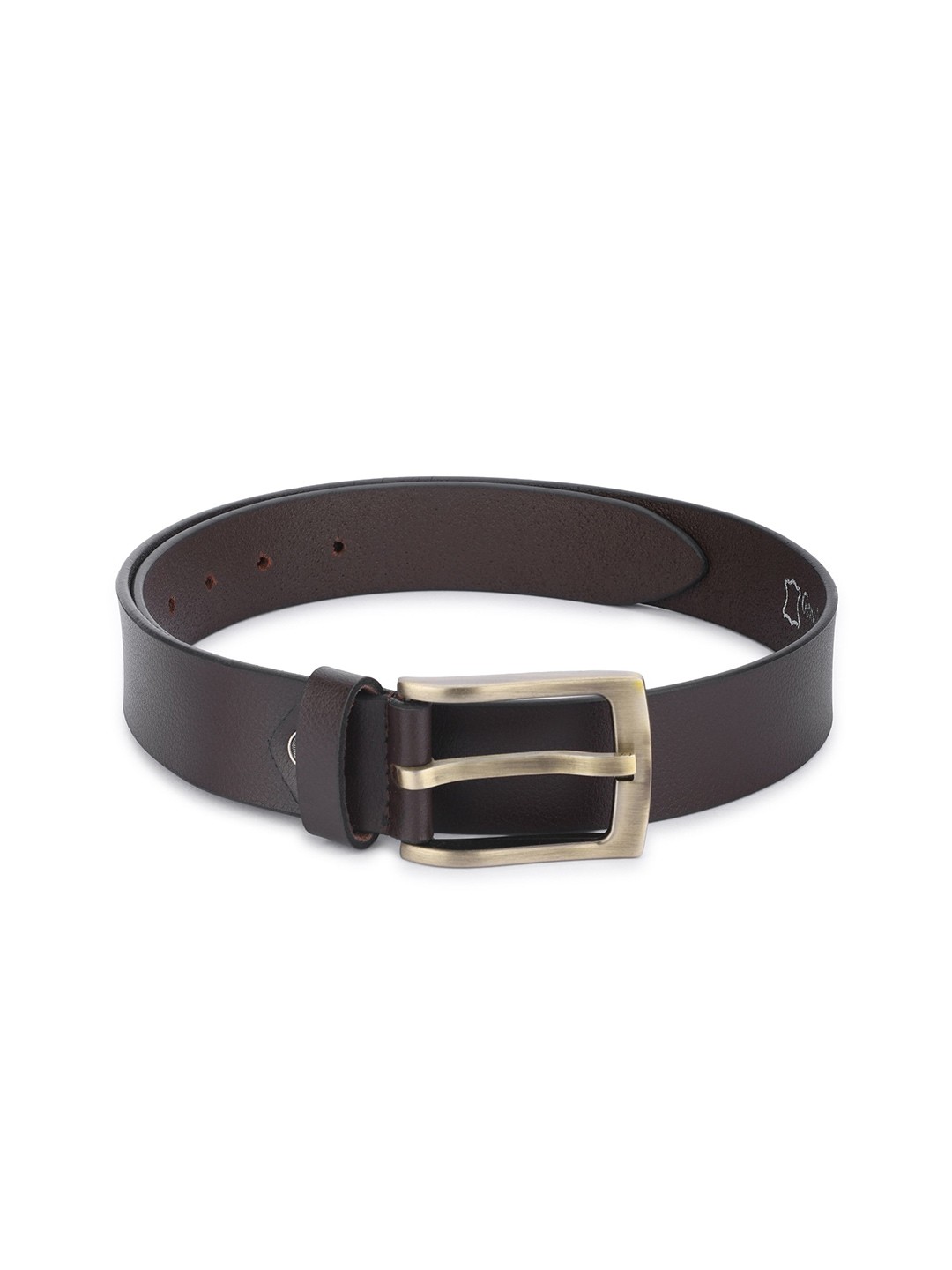 

WROGN Men Textured Leather Belt, Brown