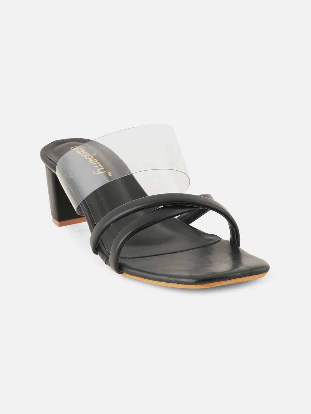 

DressBerry Block Sandals, Black