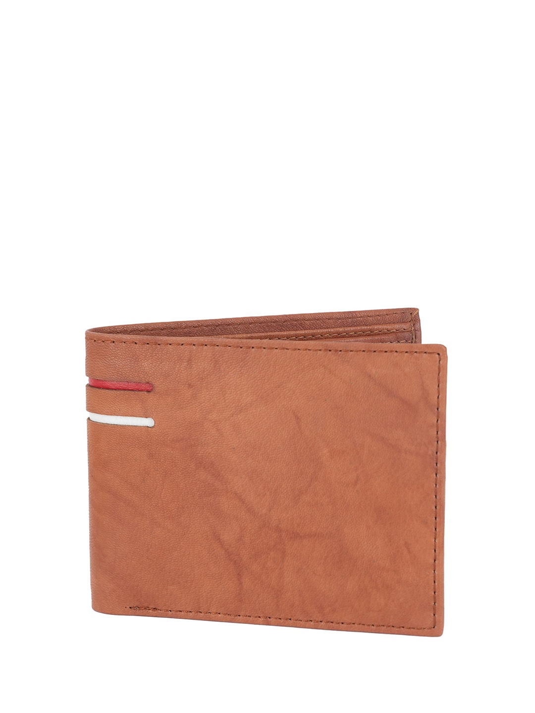 

CLARABAE Men PU Two Fold Wallet, Tan