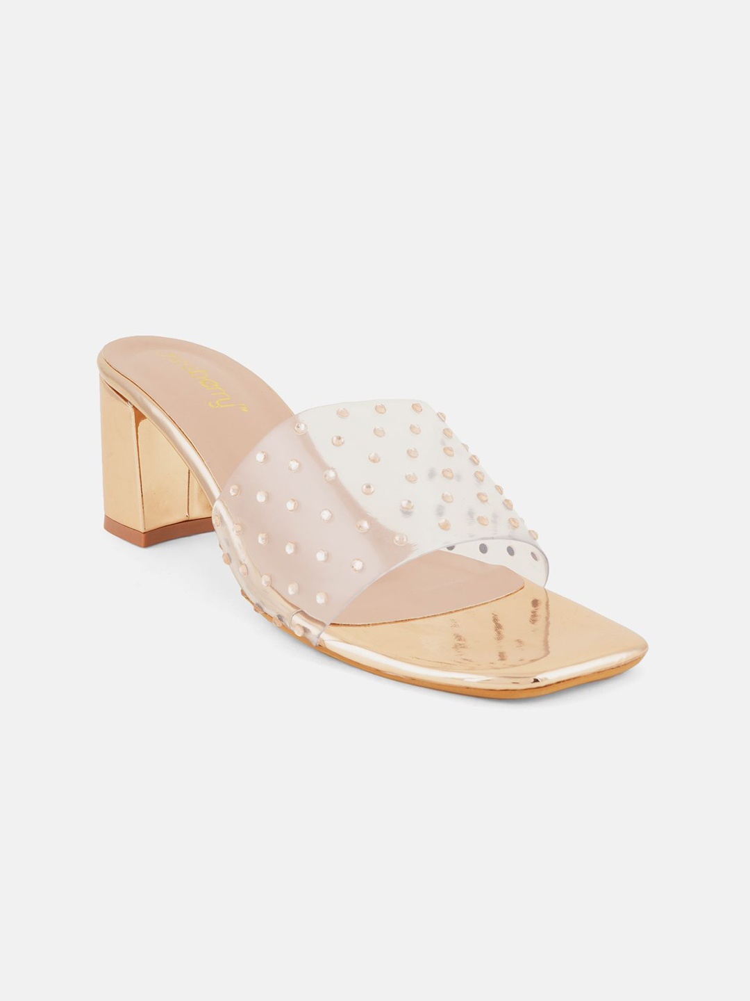 

DressBerry Party Block Sandals, Rose gold