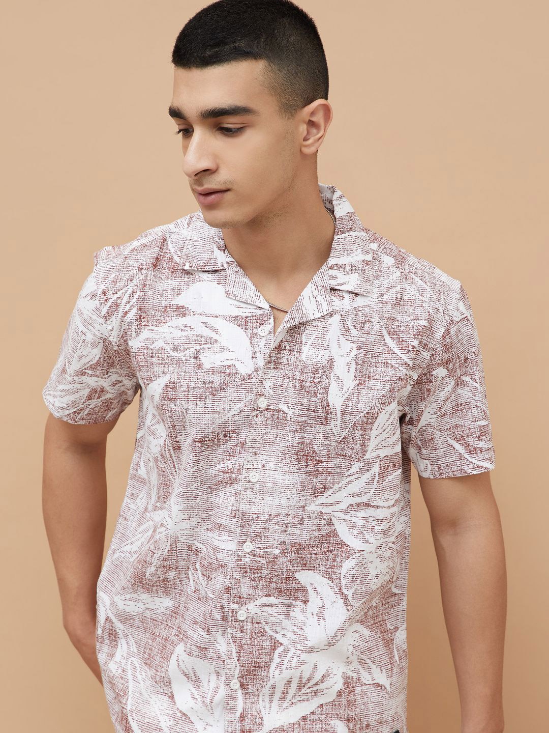 

Fame Forever by Lifestyle Men Floral Opaque Printed Casual Shirt, Rust