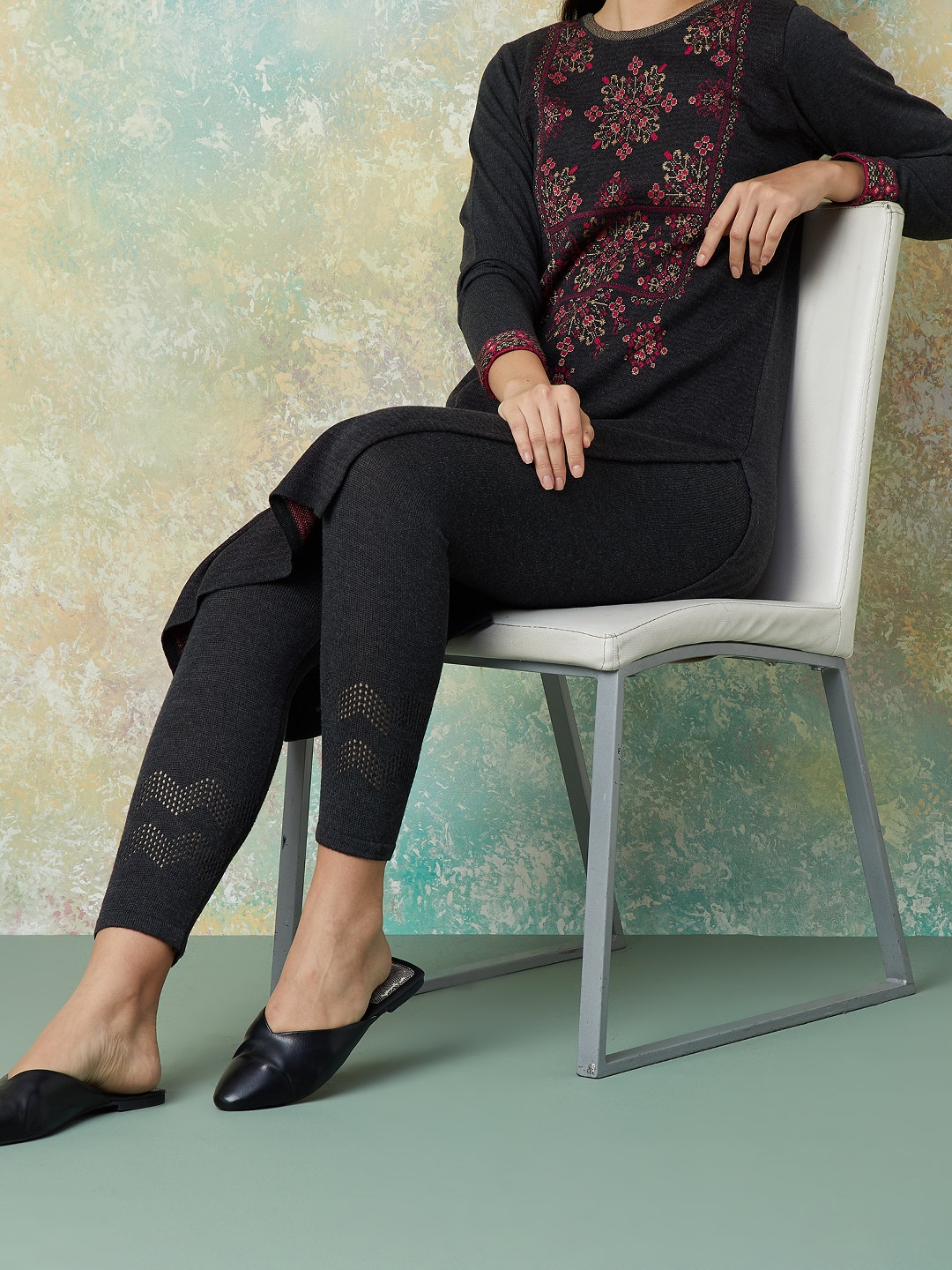 

Melange by Lifestyle Women Joggers Trousers, Charcoal