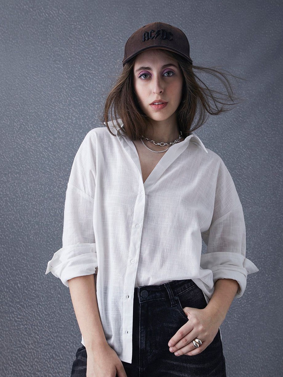 

VOLTEDGE Women Classic Opaque Casual Shirt, White