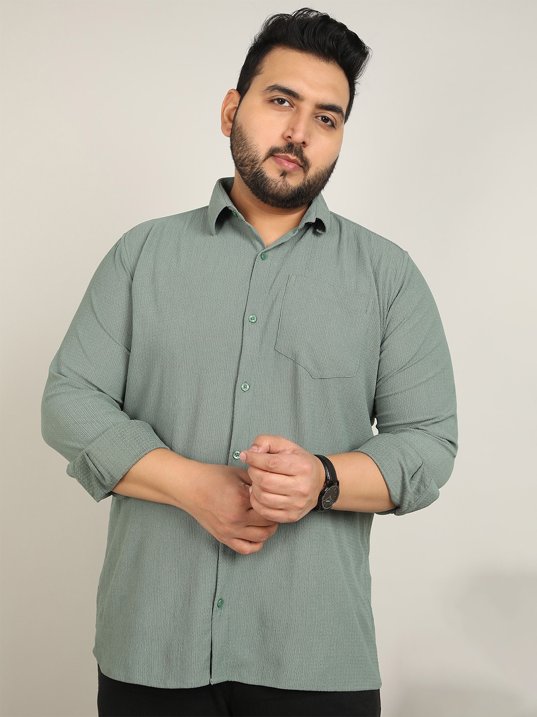 

METRONAUT PLUS Men Classic Opaque Casual Shirt, Green