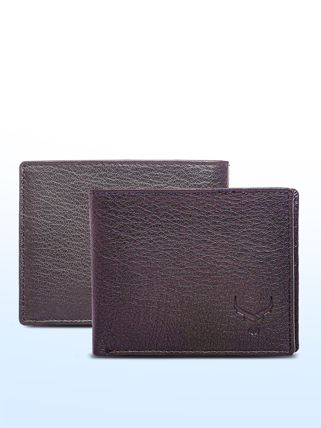 

REDHORNS Men Leather Two Fold Wallet, Brown