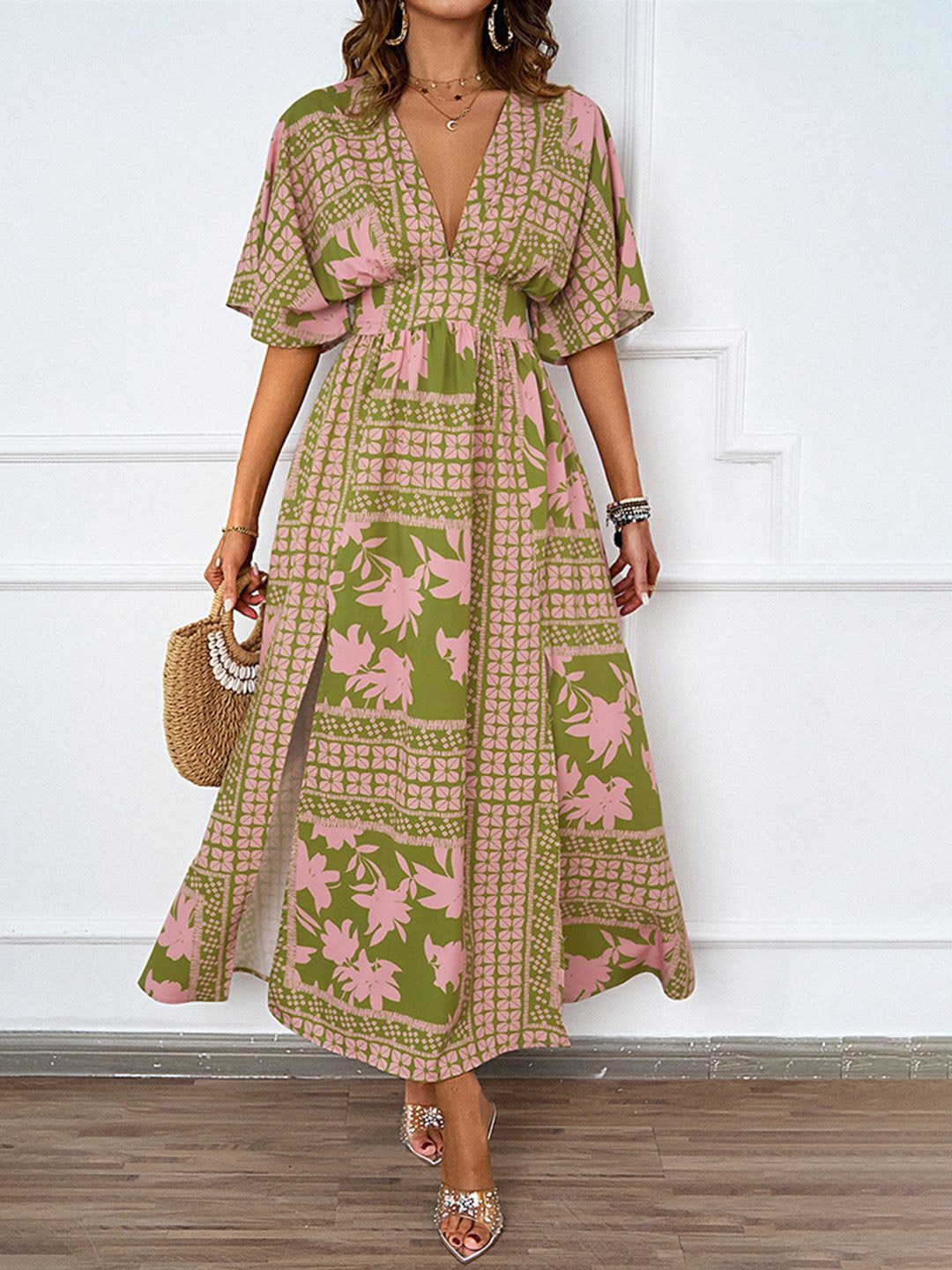

JC Mode Floral Print Maxi Dress, Multi