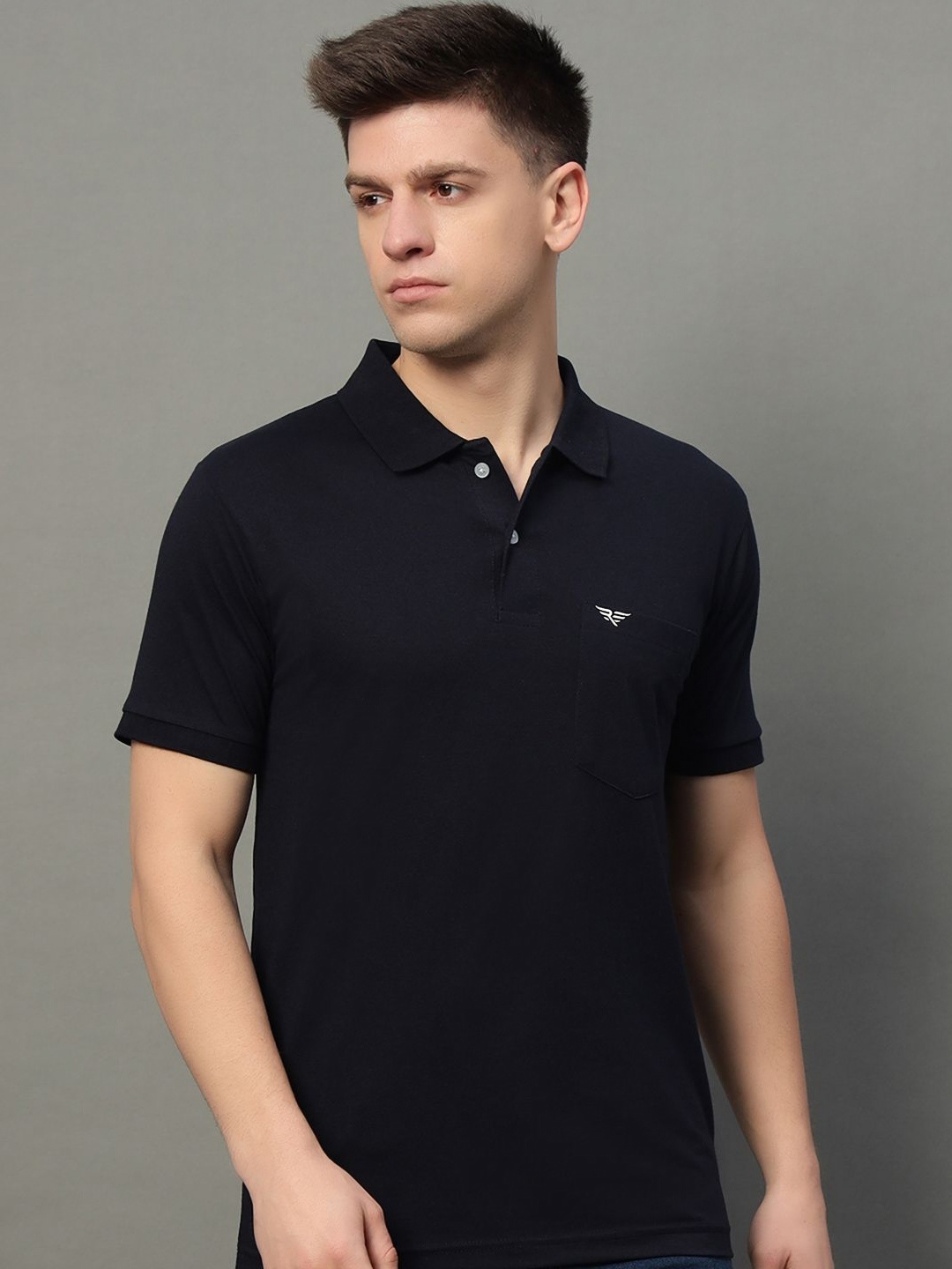 

XYRIS Men Polo Collar T-shirt, Navy blue