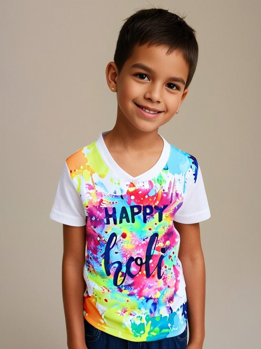 

The Magic Wand Kids Printed Raw Edge T-shirt, Multi