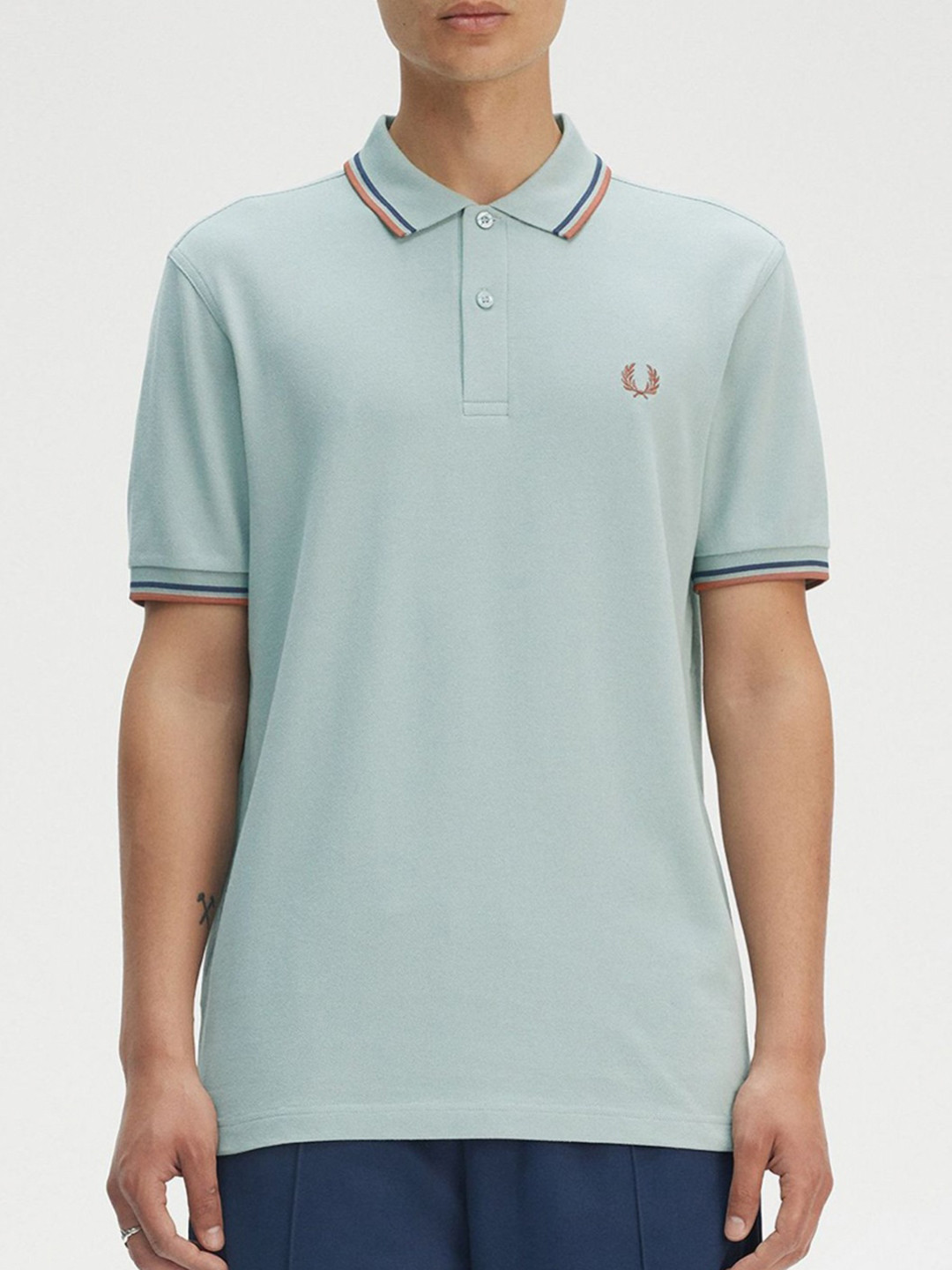 

Fred Perry Men Polo Collar Applique T-shirt, Na