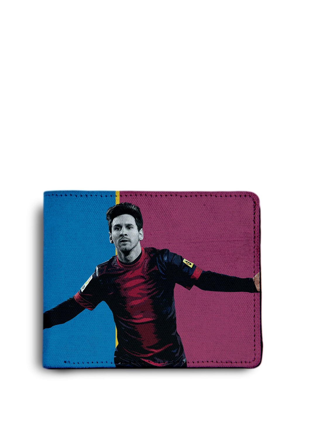 

ShopMantra Men Printed PU Two Fold Wallet, Blue