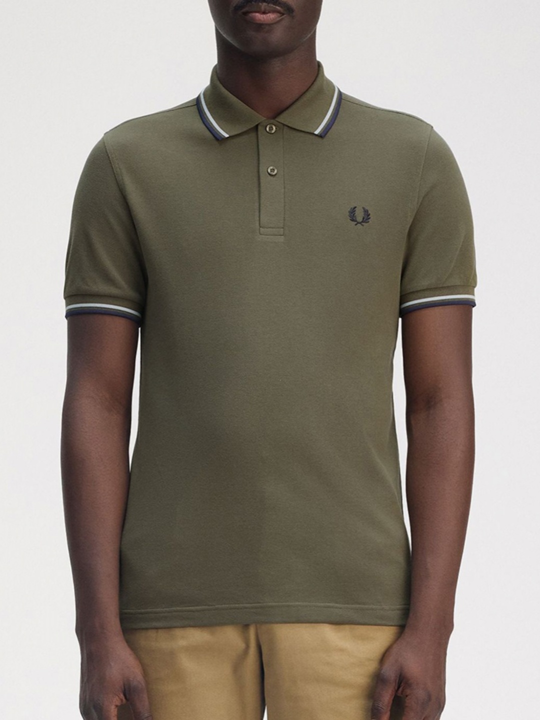 

Fred Perry Men Polo Collar T-shirt, Green