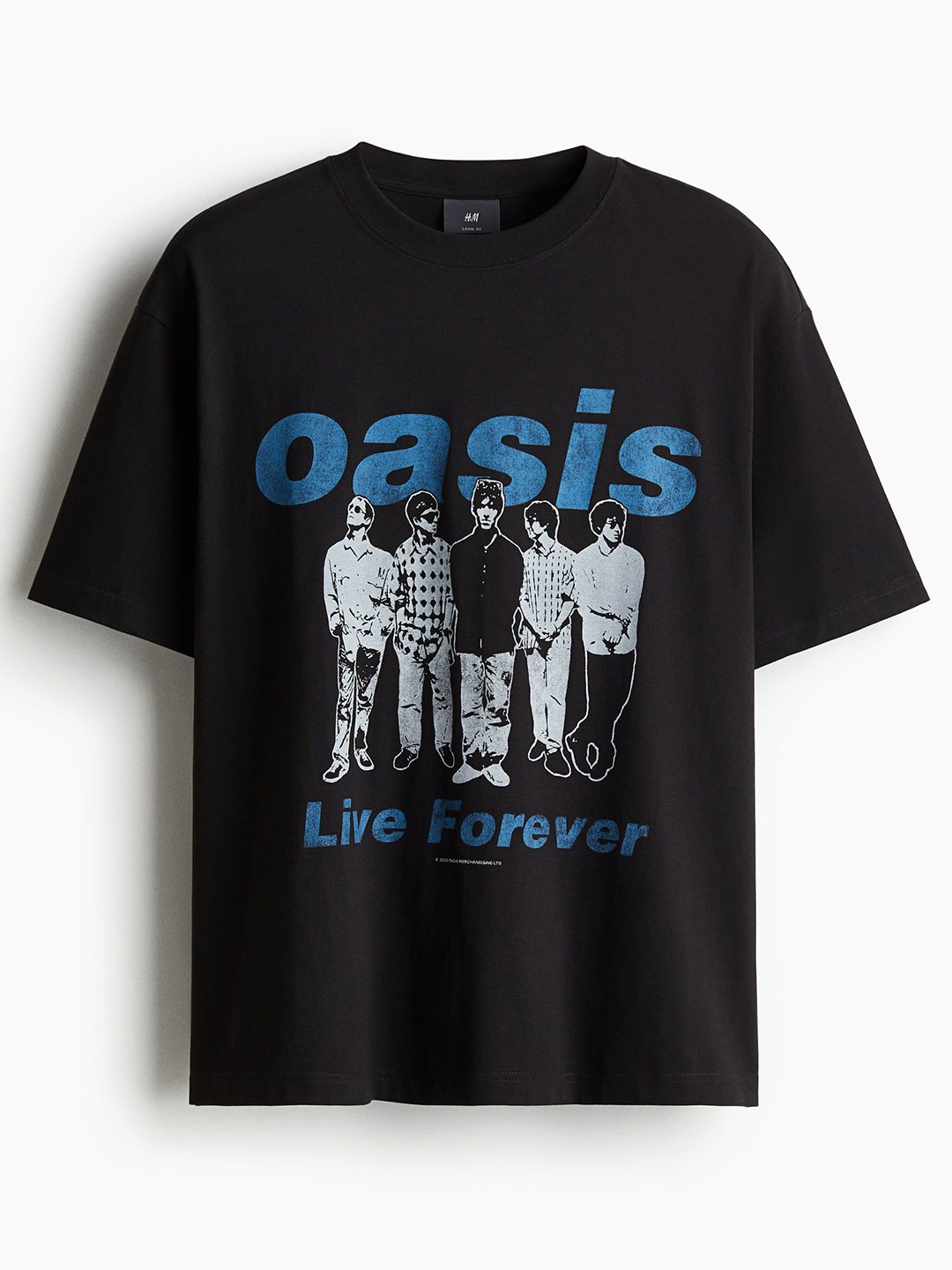 

H&M Loose Fit Printed T-shirt, Black