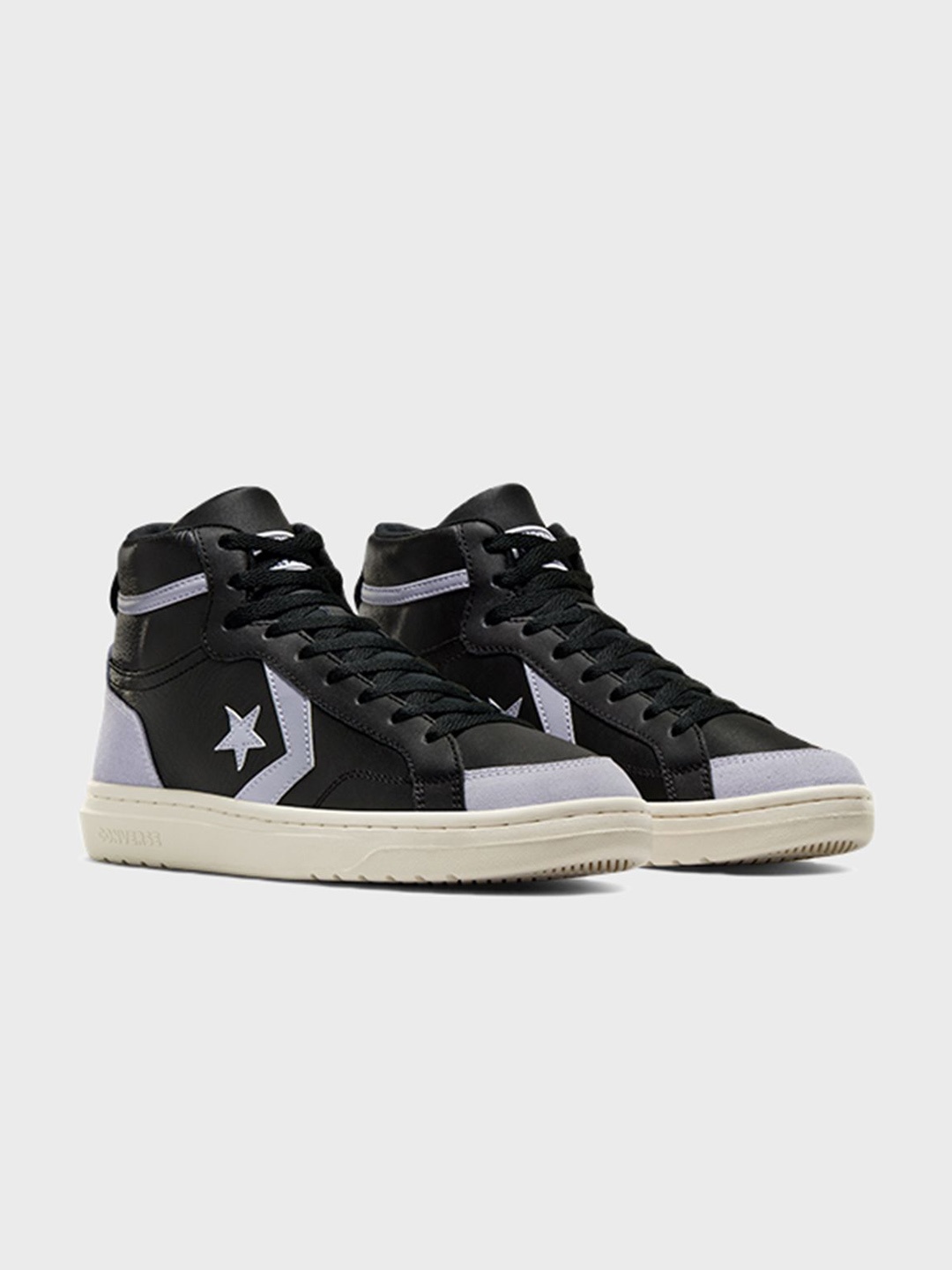 

Converse Unisex Leather High-Top Sneakers, Black