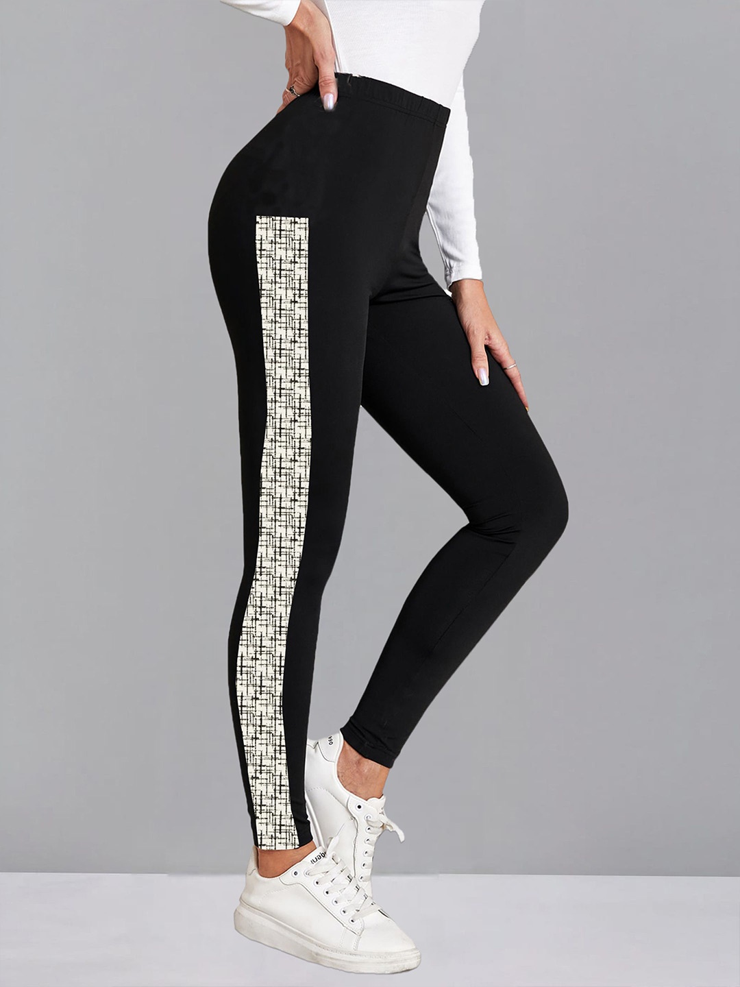 

DTR FASHION Women Printed Jeggings, Black