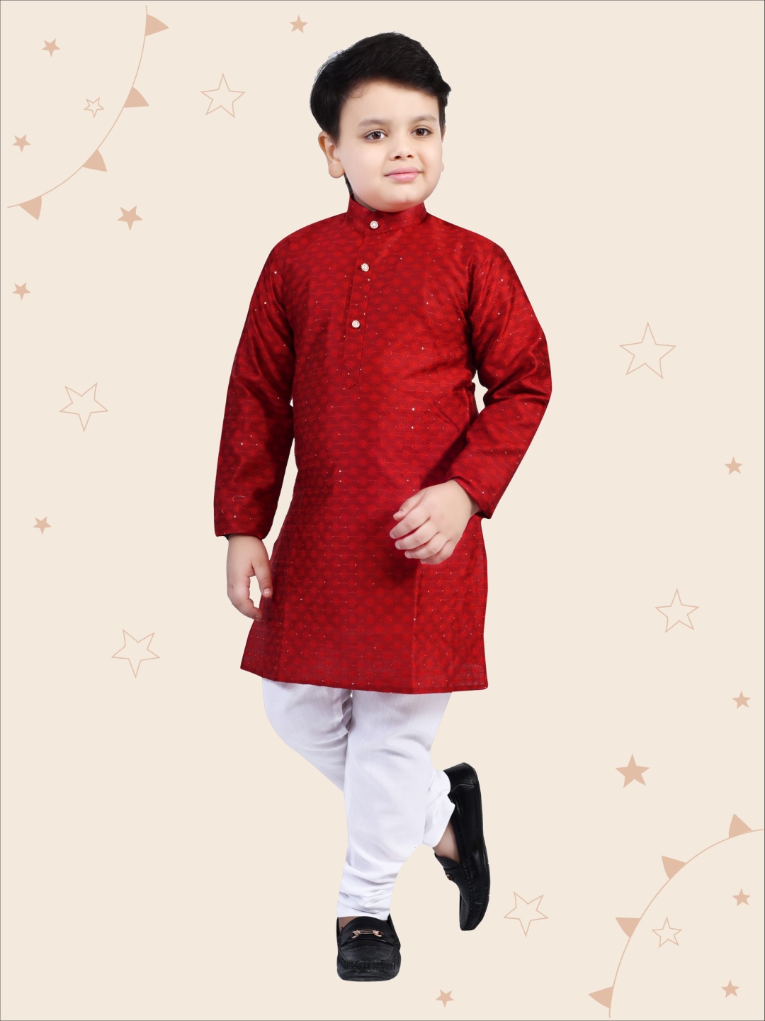 

Kidotsav Boys Kurta with Pyjamas &, Red