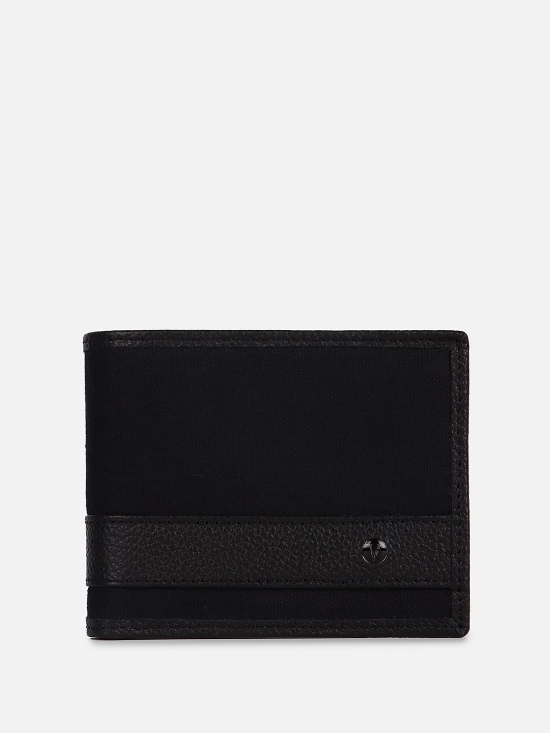 

Van Heusen Men Leather Two Fold Wallet, Black