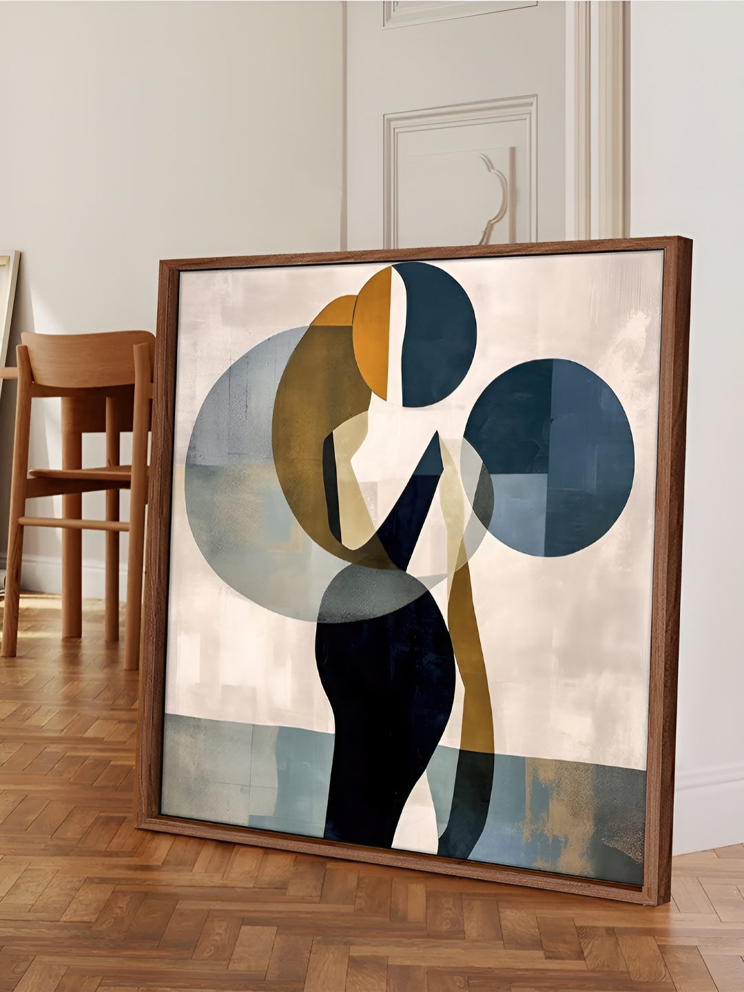 

Myntra Elegant Homes Grey & Blue Abstract Printed Canvas Wall Art
