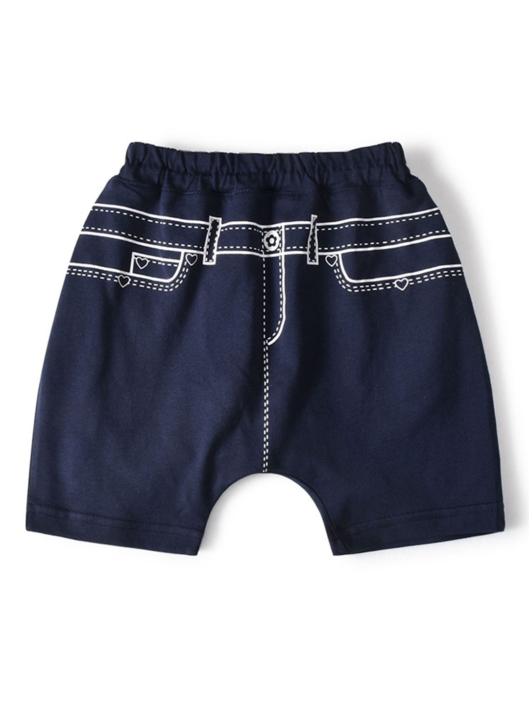 

LULU & SKY Girls High-Rise Denim Shorts, Navy blue