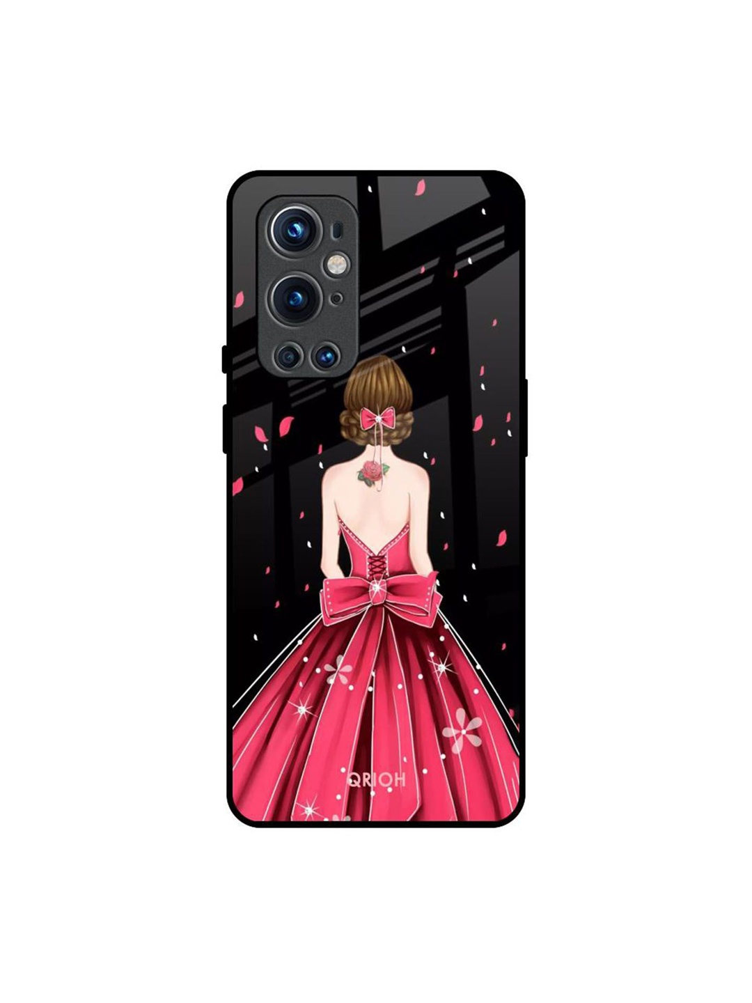 

QRIOH Quirky Printed OnePlus 9 pro Back Case Mobile Accessories, Black