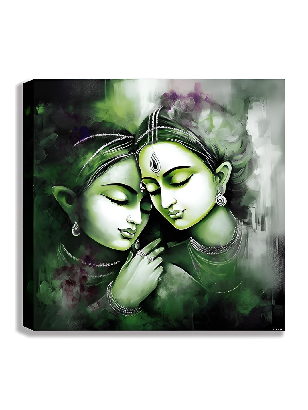 

Indianara Grey & White 1 Piece Canvas Religious Wall Paintings