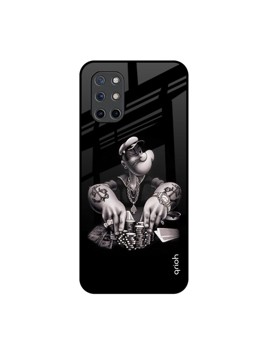 

QRIOH Quirky Printed OnePlus 8T Back Case Mobile Accessories, Black