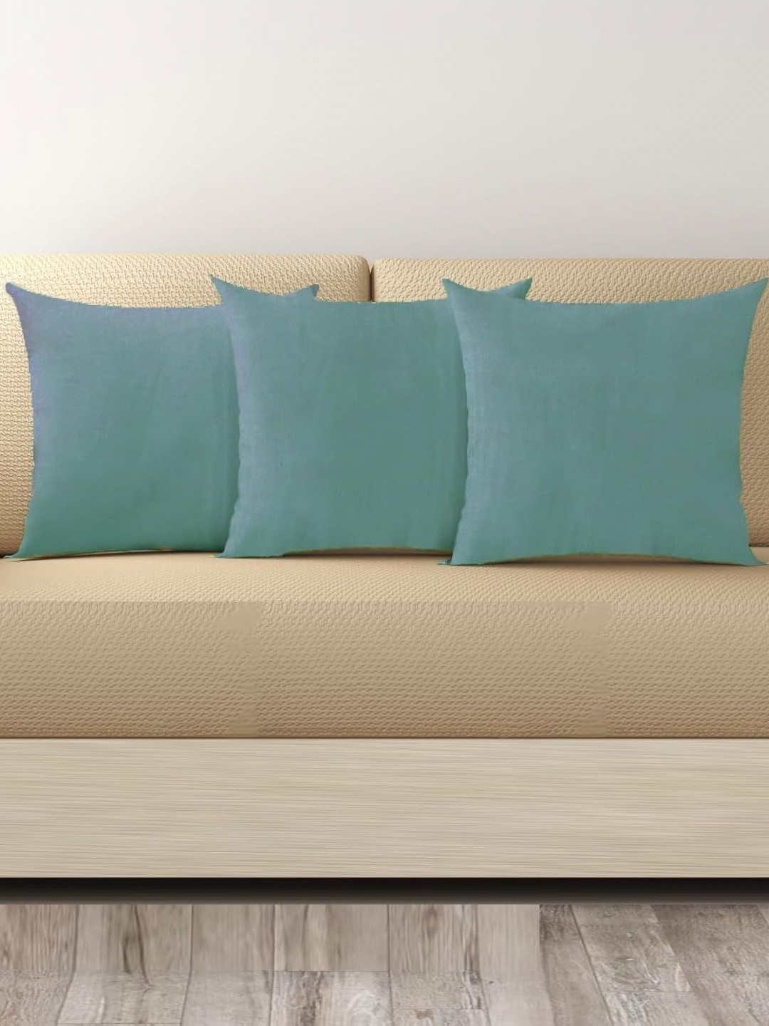 

Trance Home Linen Blue Set of 3 Square Cushion Covers