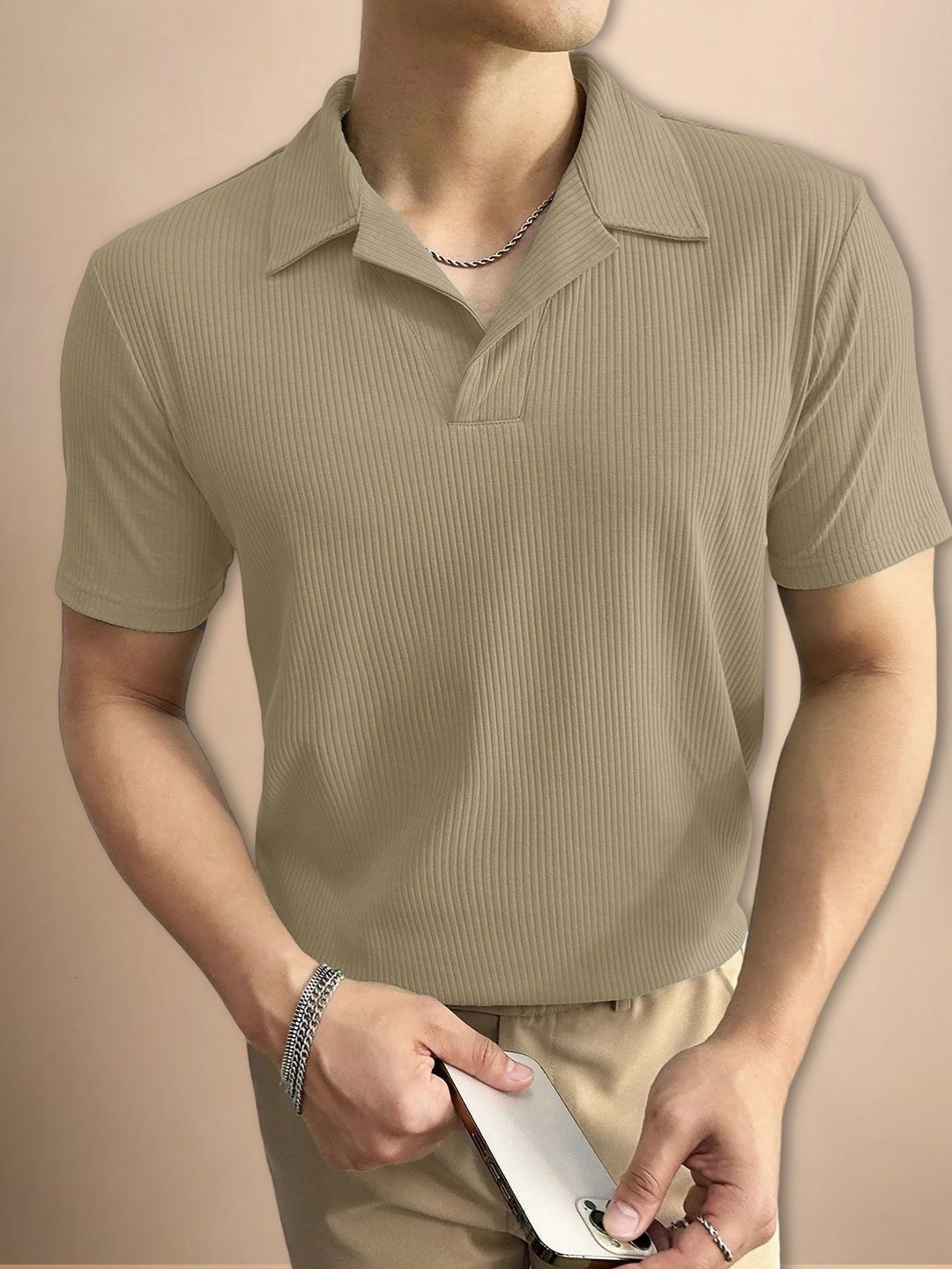 

Moda Rapido Men T-shirt, Beige