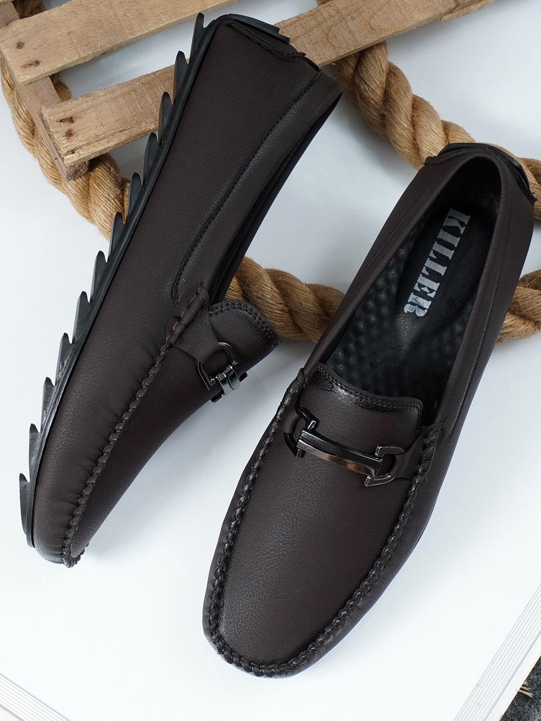 

Killer Men Perforations Loafers, Brown