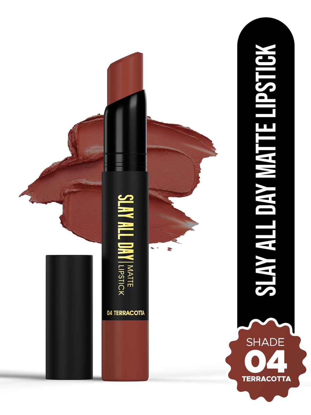 

Hilary Rhoda Slay All Day Creamy Matte Lipstick - 2.6 g - Terracotta 04, Maroon