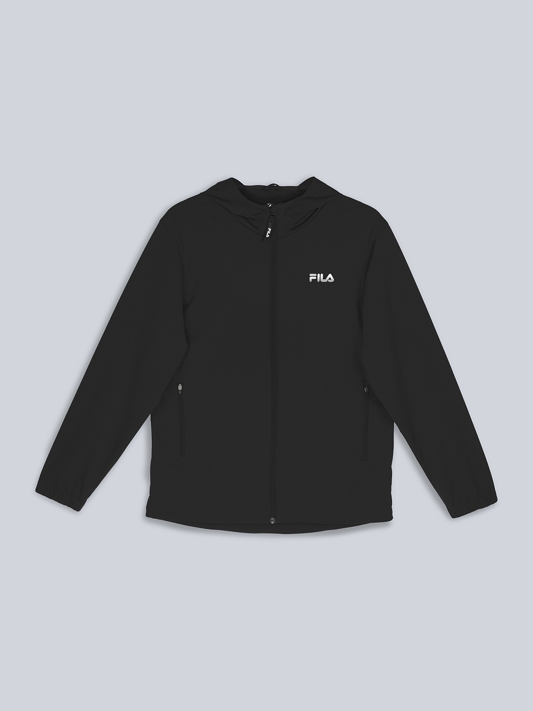 

FILA Men Windcheater Outdoor Open Front Jacket, Black