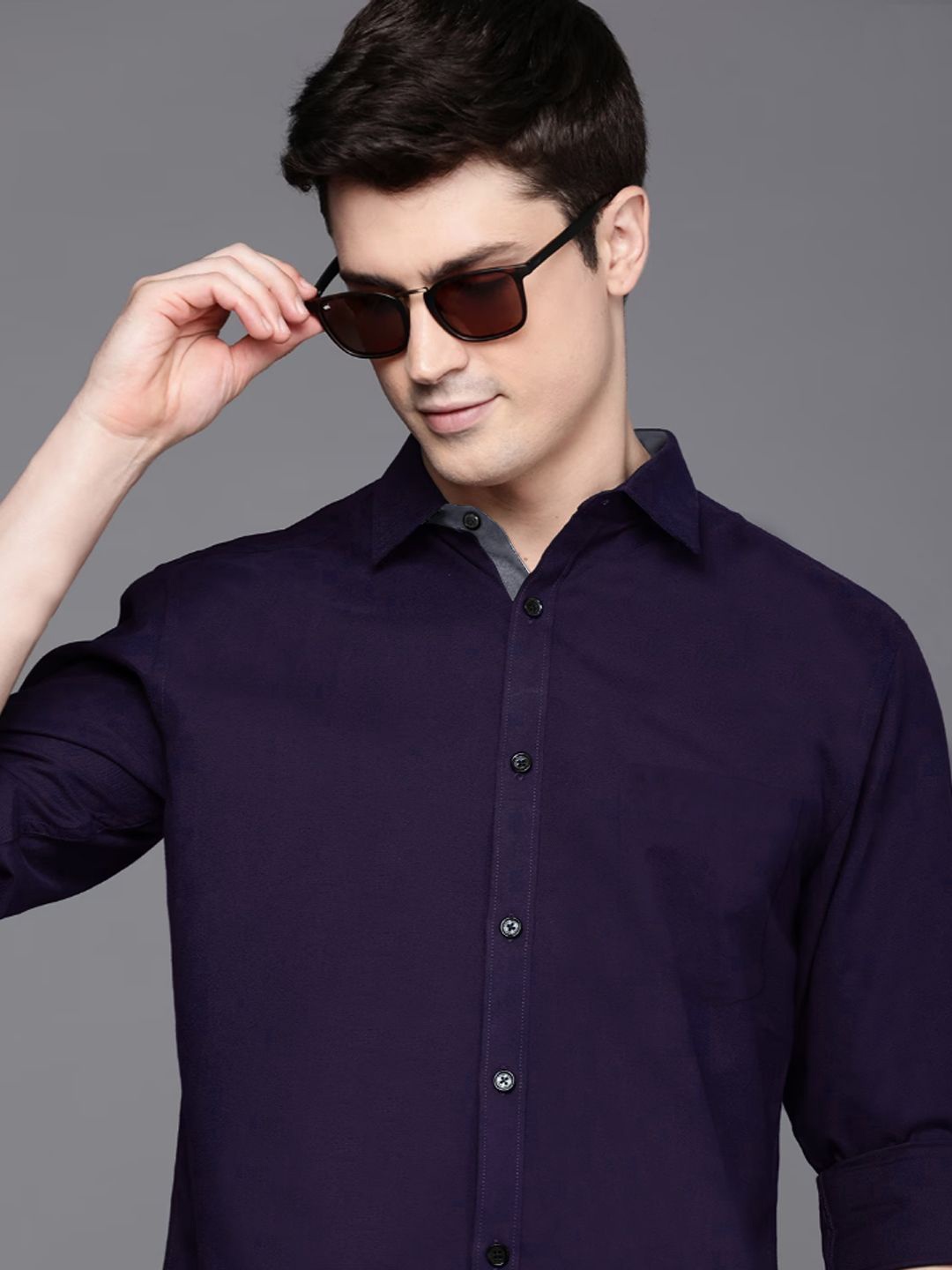 

SZN Men Standard Opaque Formal Shirt, Purple