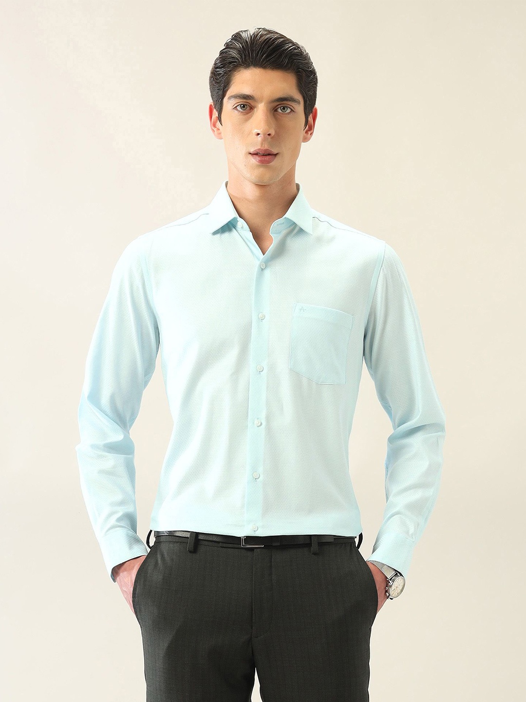 

Arrow Men Slim Fit Opaque Formal Shirt, Green