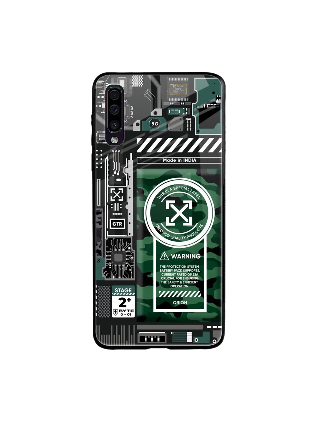 

QRIOH Typography Printed Samsung Galaxy A70 Back Case Mobile Accessories, Green