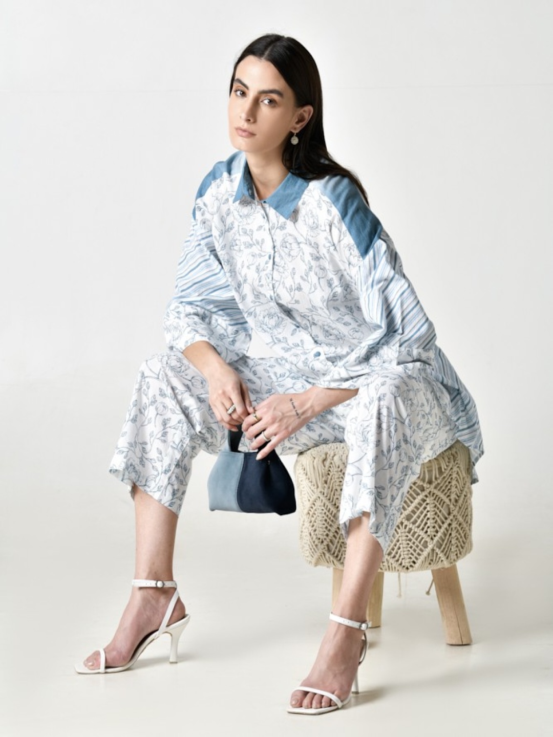 

STIL O STITCH Printed Shirt & Trousers, Blue